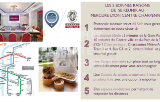 HOTEL LYON MERCURE LYON CENTRE CHARPENNES 5 MINUTES GARE REUNION SEMINAIRE LYON | adopte-un-evenement